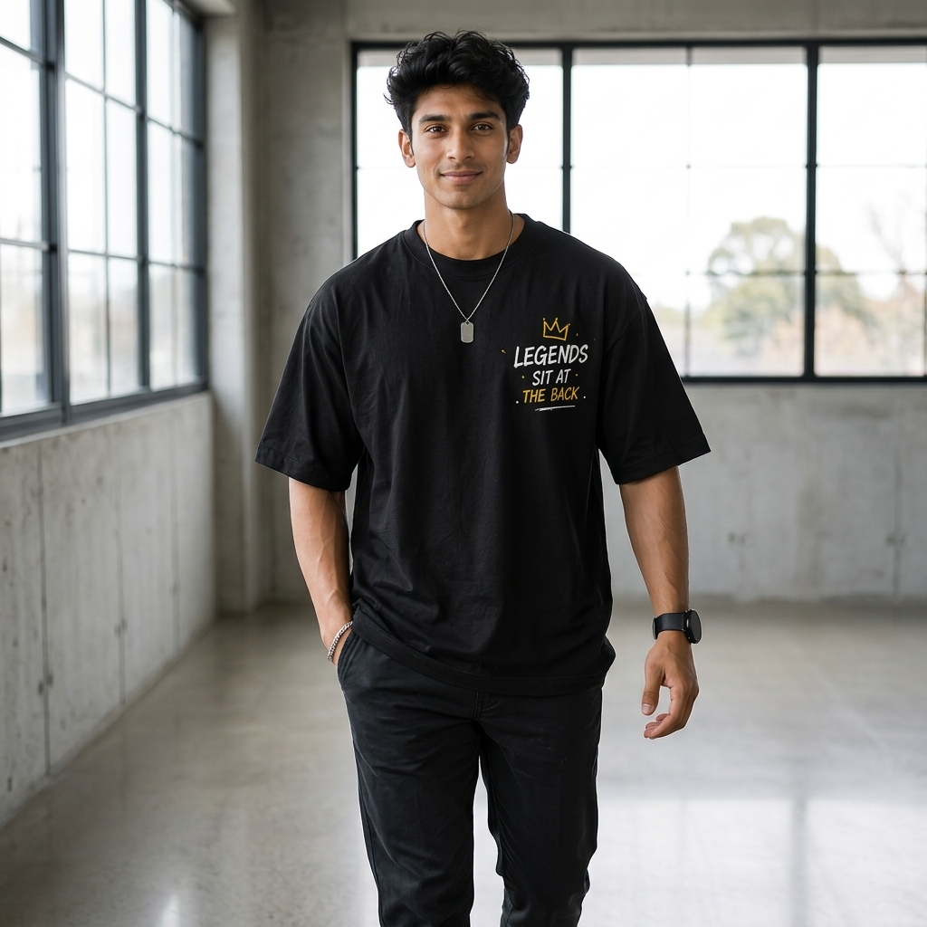 Legends Sit At The Back. | Premium Oversized Cotton T-Shirt