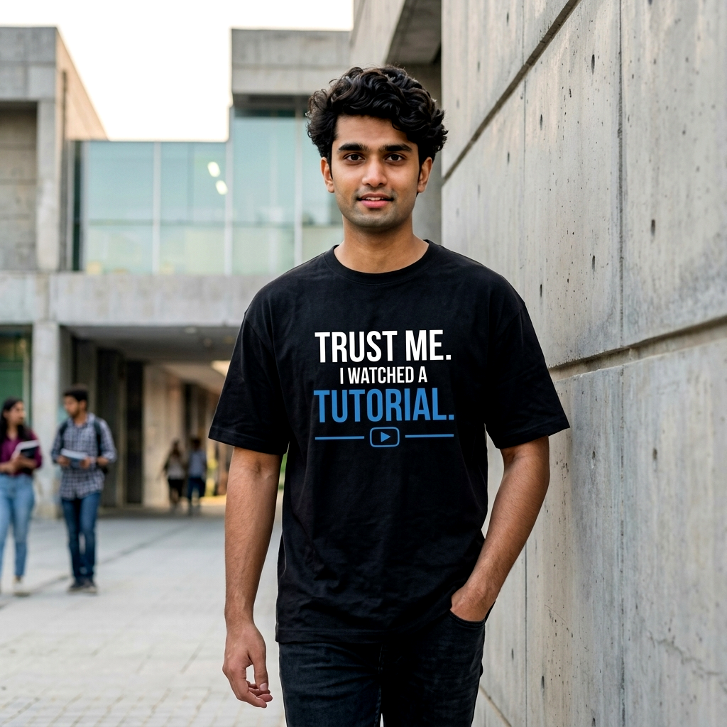 Trust Me, I Watched a Tutorial Oversized T-Shirt | Engineers Edition | Premium Cotton