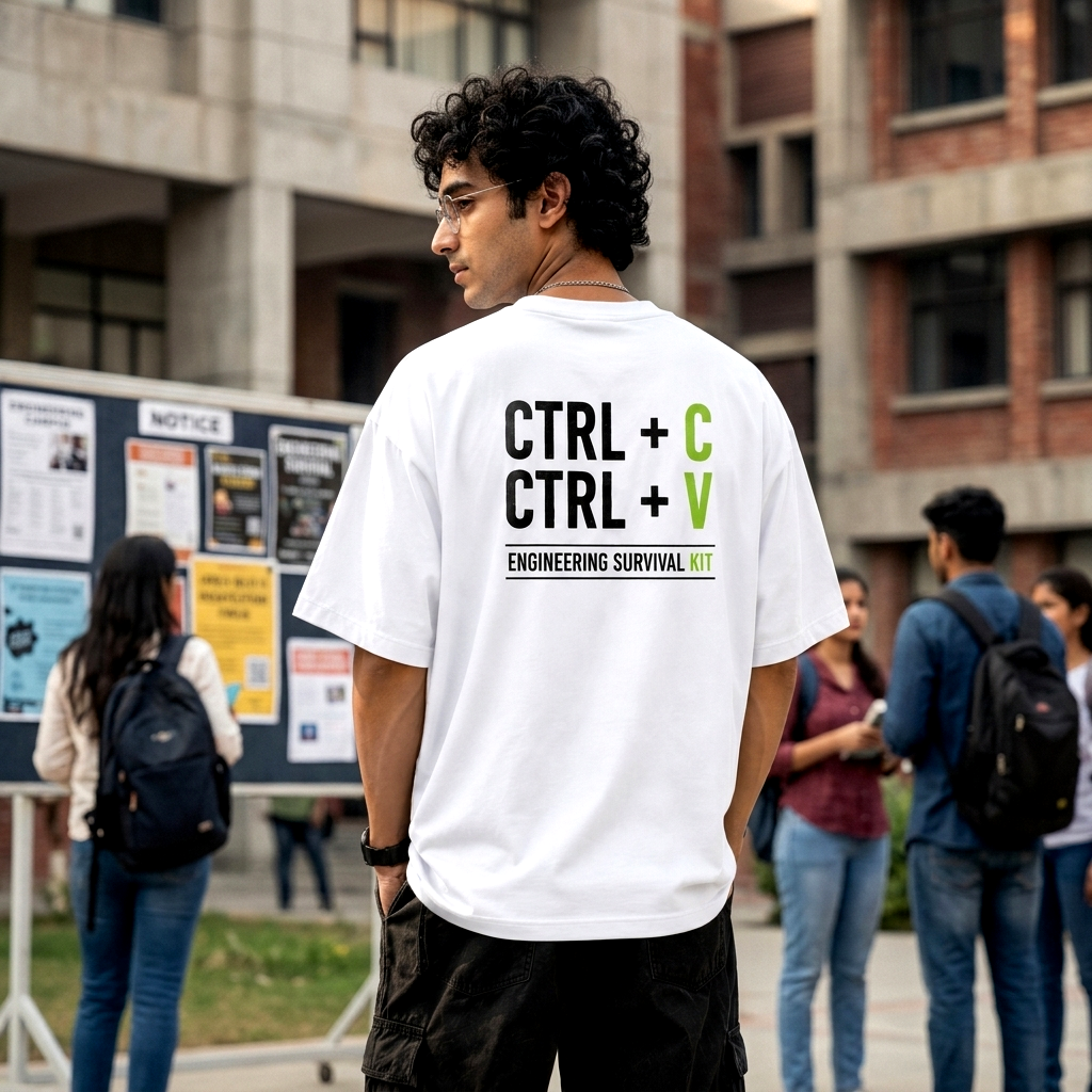 CTRL+C CTRL+V Engineering Survival Kit Oversized T-Shirt | Premium Cotton