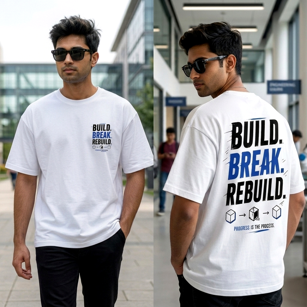 Build. Break. Rebuild. | Premium Oversized Cotton T-Shirt