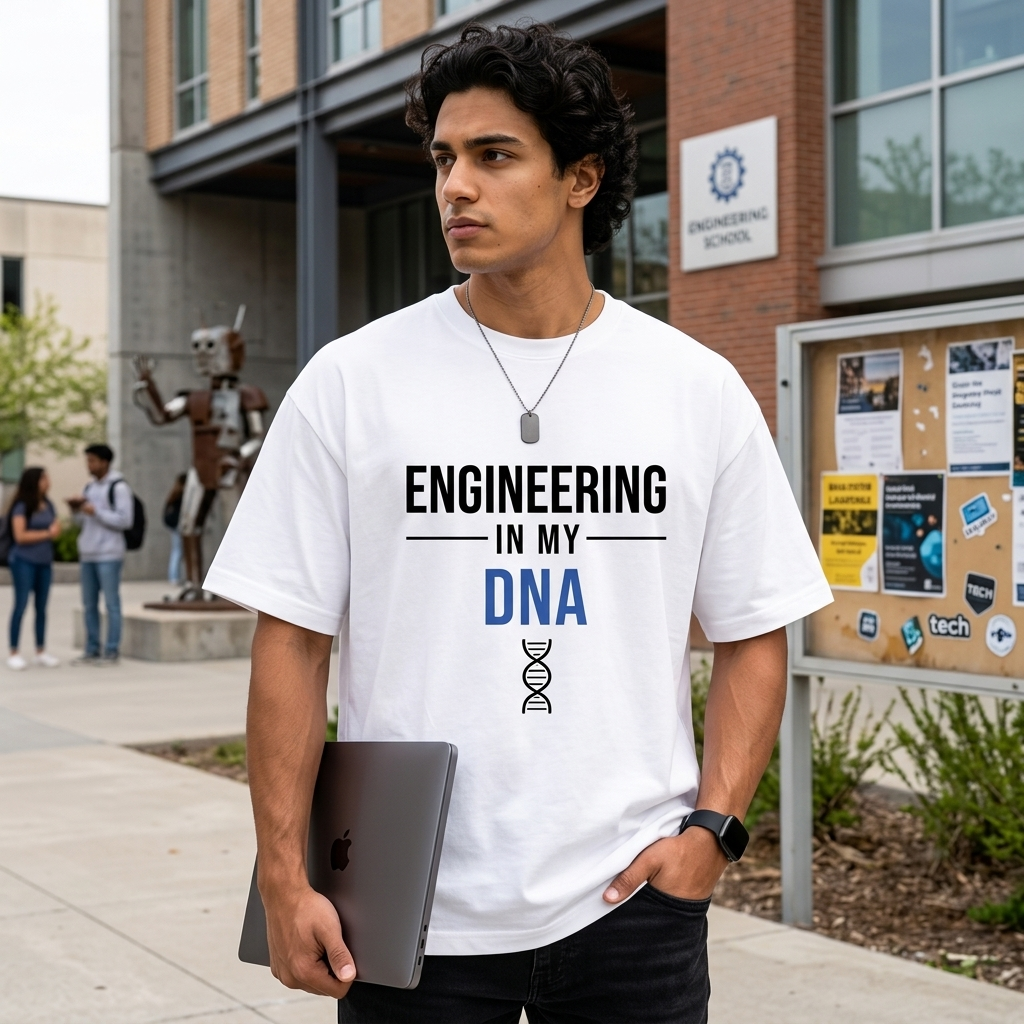 Engineering in My DNA. | Premium Oversized Cotton T-Shirt