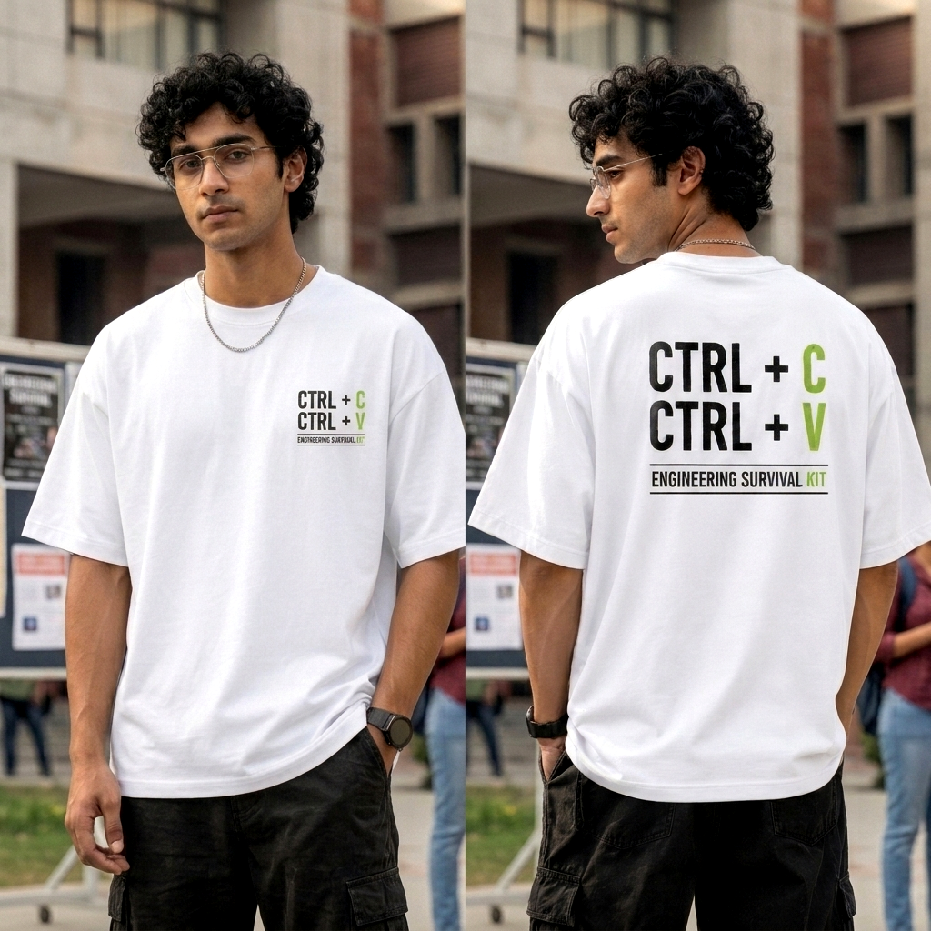 CTRL+C CTRL+V Engineering Survival Kit Oversized T-Shirt | Premium Cotton