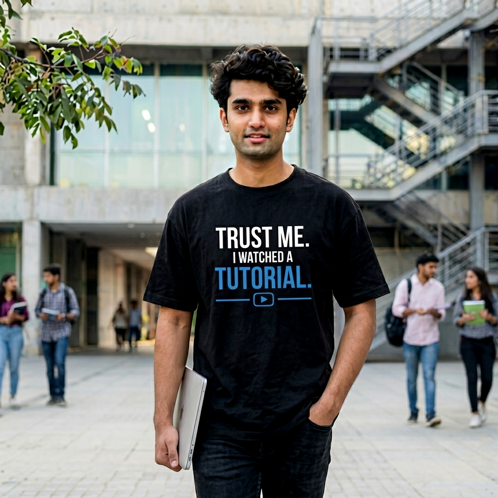 Trust Me, I Watched a Tutorial Oversized T-Shirt | Engineers Edition | Premium Cotton