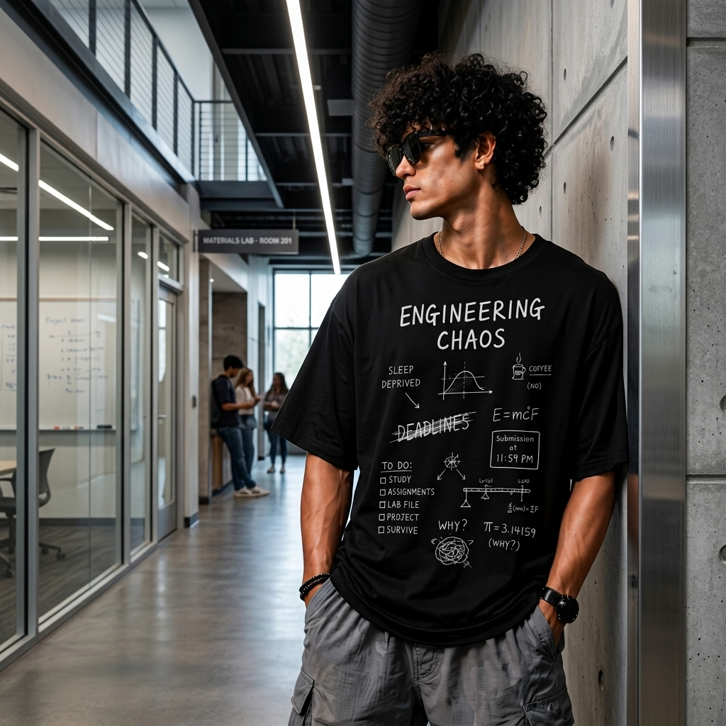 Engineering Chaos. | Premium Oversized Cotton T-Shirt