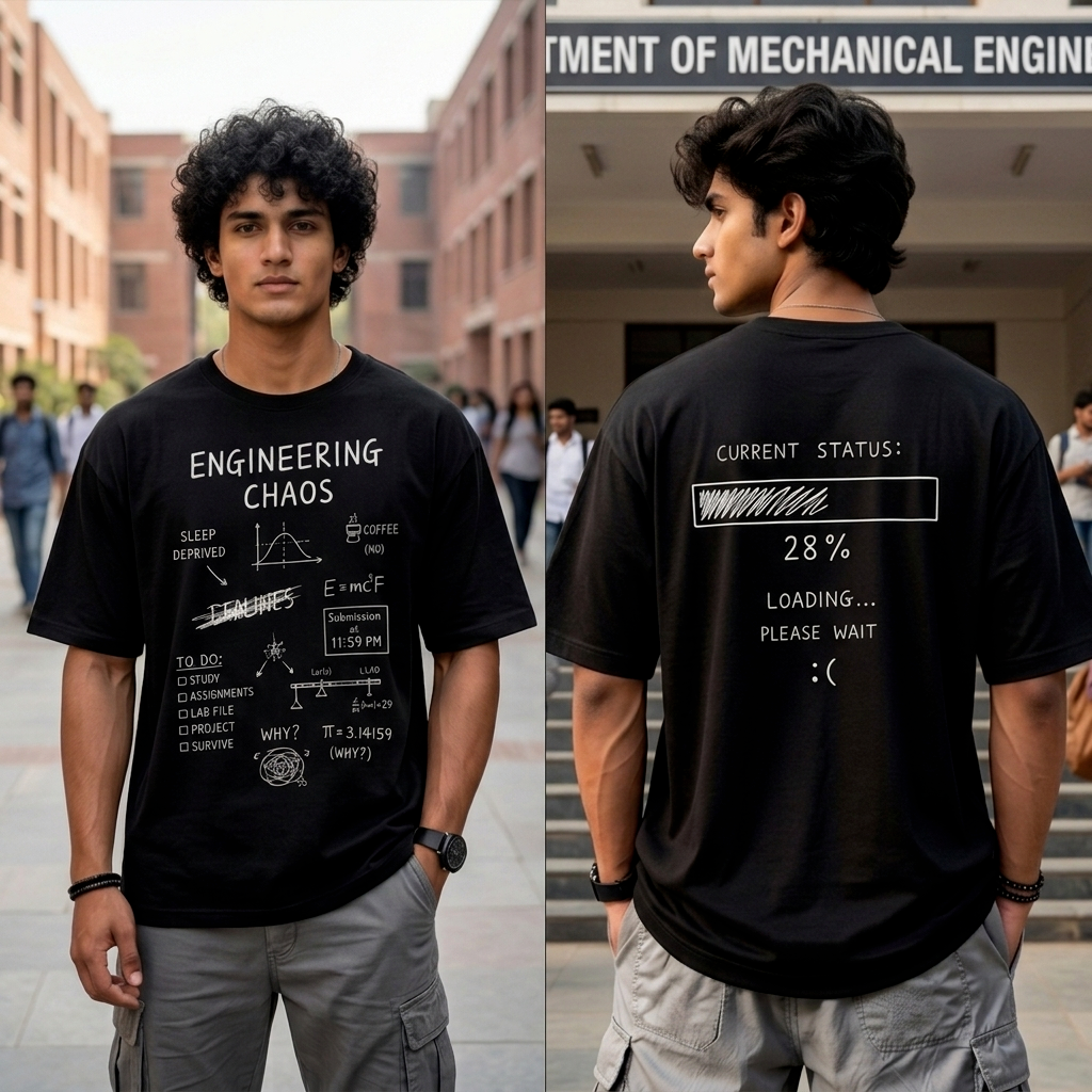 Engineering Chaos. | Premium Oversized Cotton T-Shirt