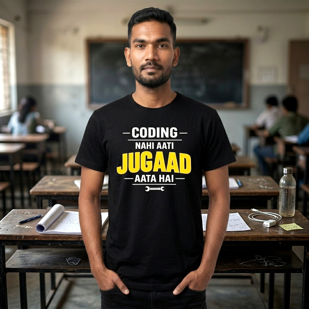 Jugaad Mode On – Backbencher T-Shirt