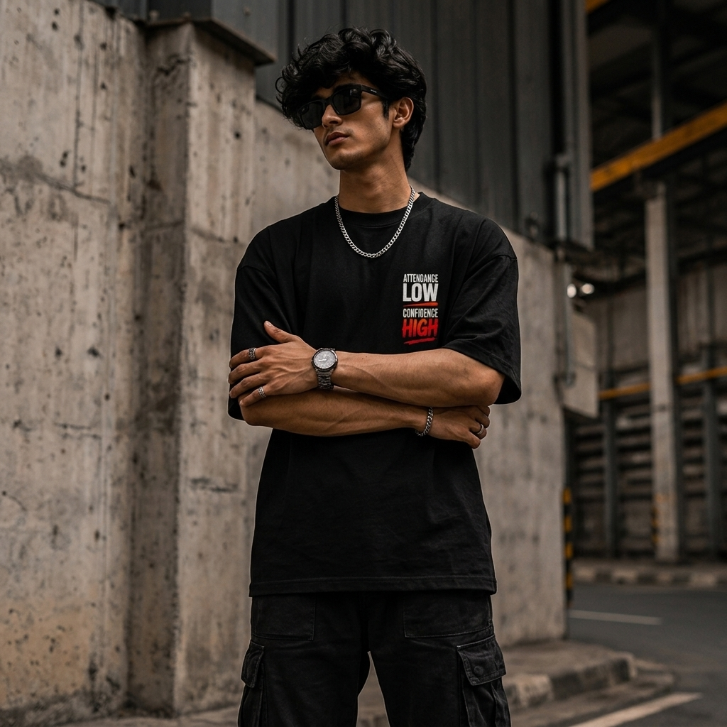 Attendance Low Confidence High Oversized T-Shirt