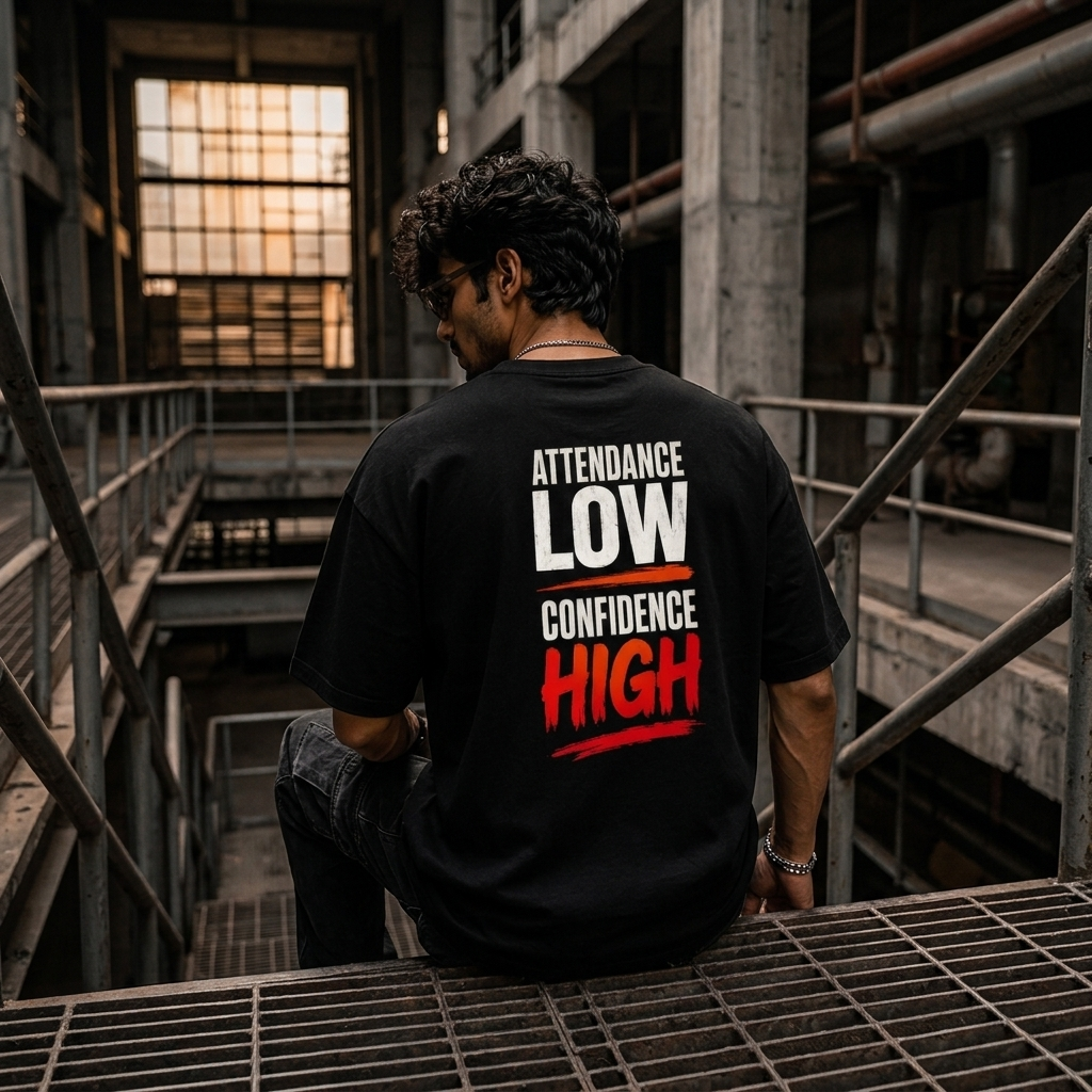 Attendance Low Confidence High Oversized T-Shirt
