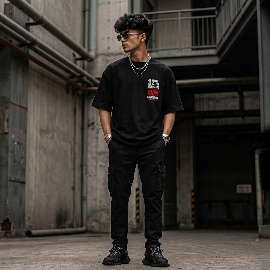 32% Attendance 100% Confidence Oversized T-Shirt