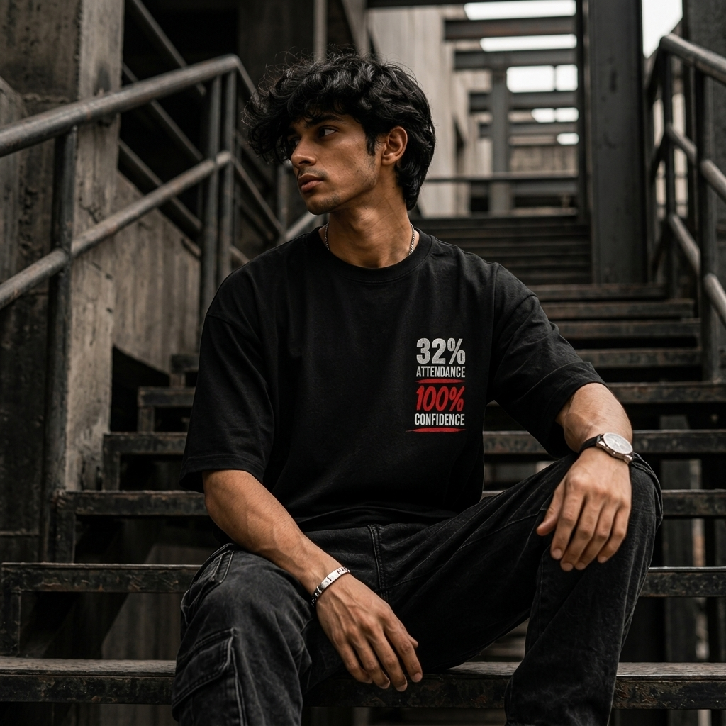 32% Attendance 100% Confidence Oversized T-Shirt