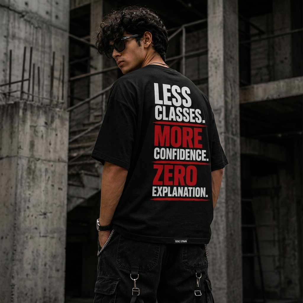 Less Classes More Confidence Oversized T-Shirt