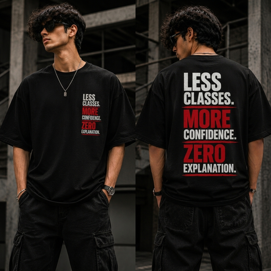 Less Classes More Confidence Oversized T-Shirt